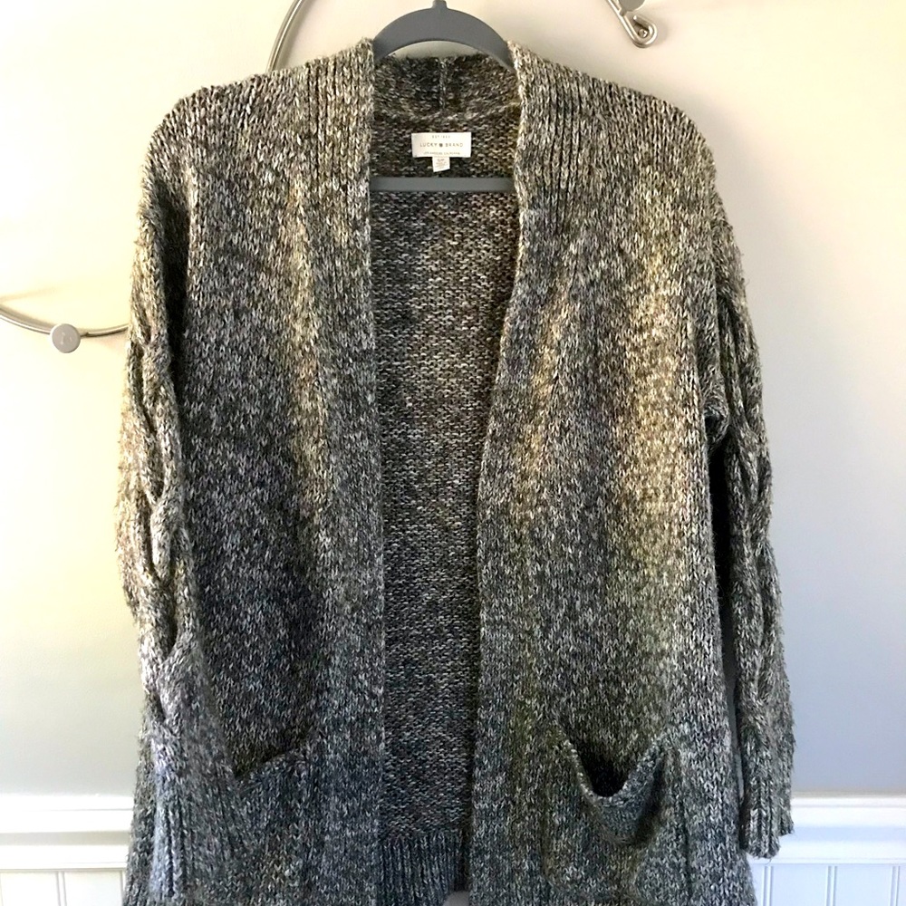 Lucky brand women’s open front cardigan sweater sm